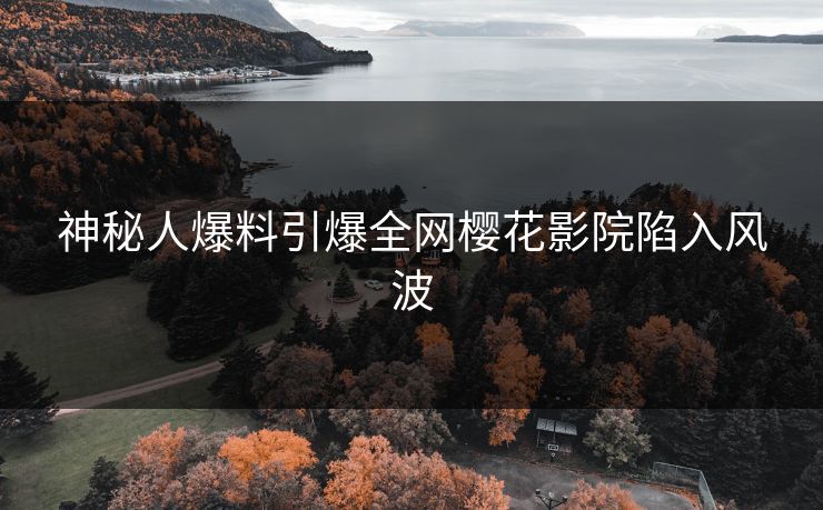 神秘人爆料引爆全网樱花影院陷入风波